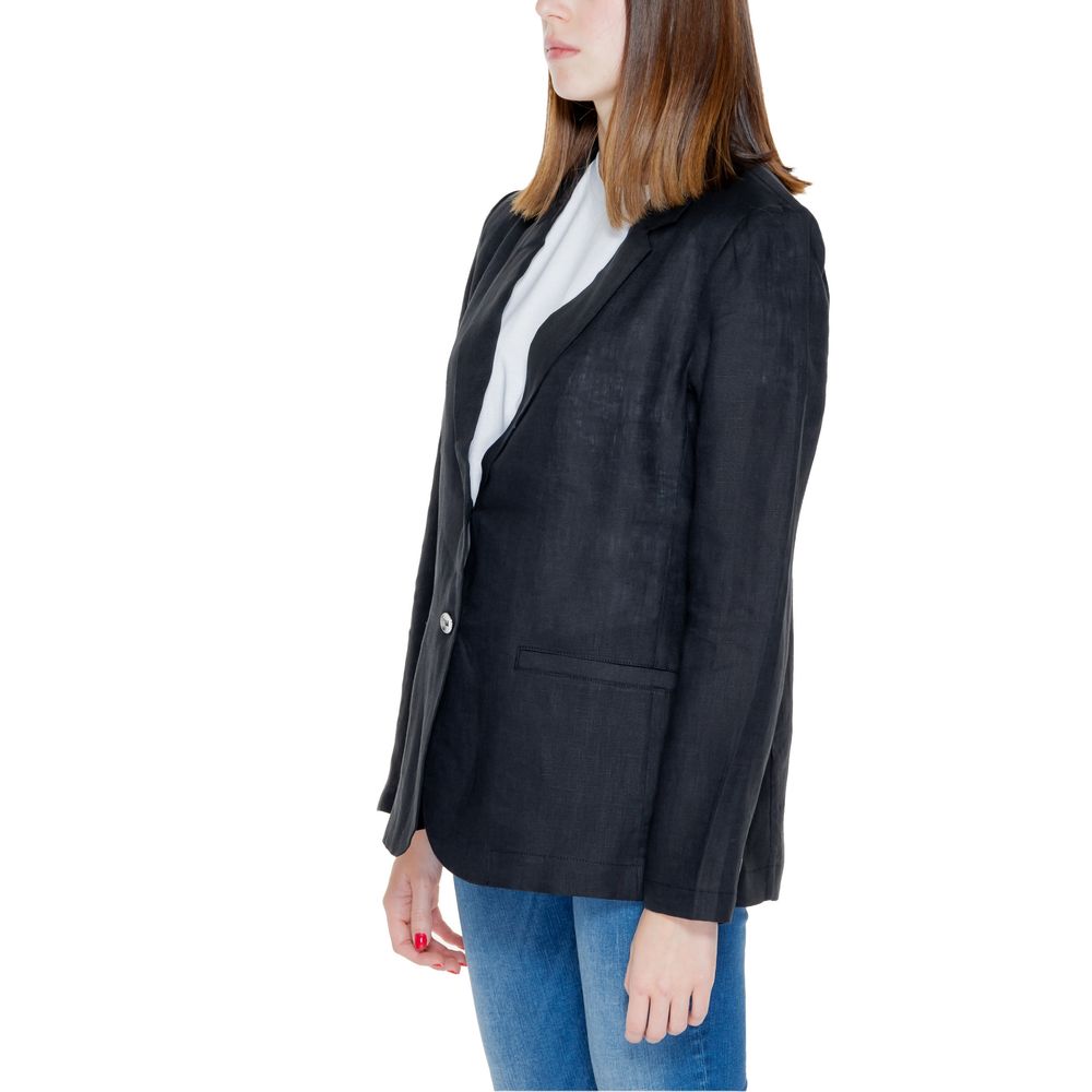 Black Linen Blazer