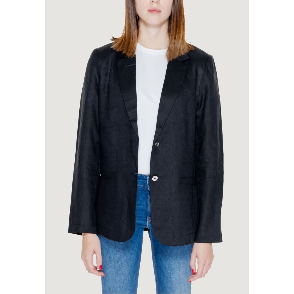 Black Linen Blazer