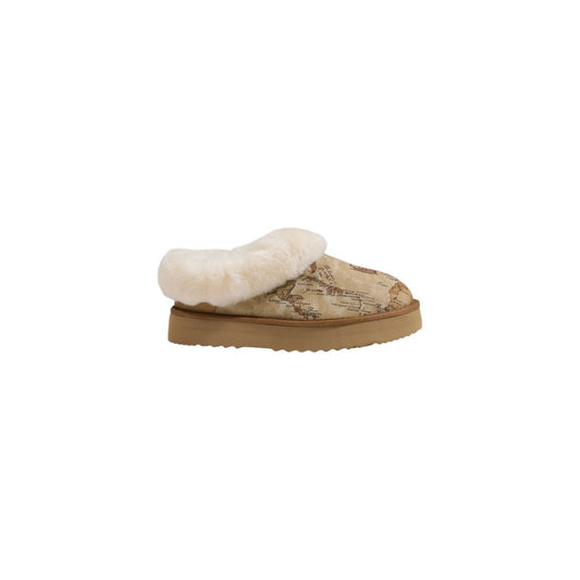 Beige Fabric Ankle