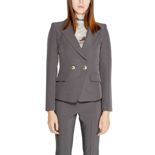 Gray Polyester Blazer
