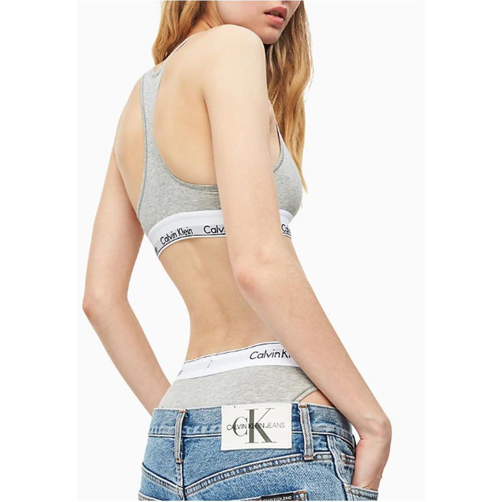 Gray Cotton Bra