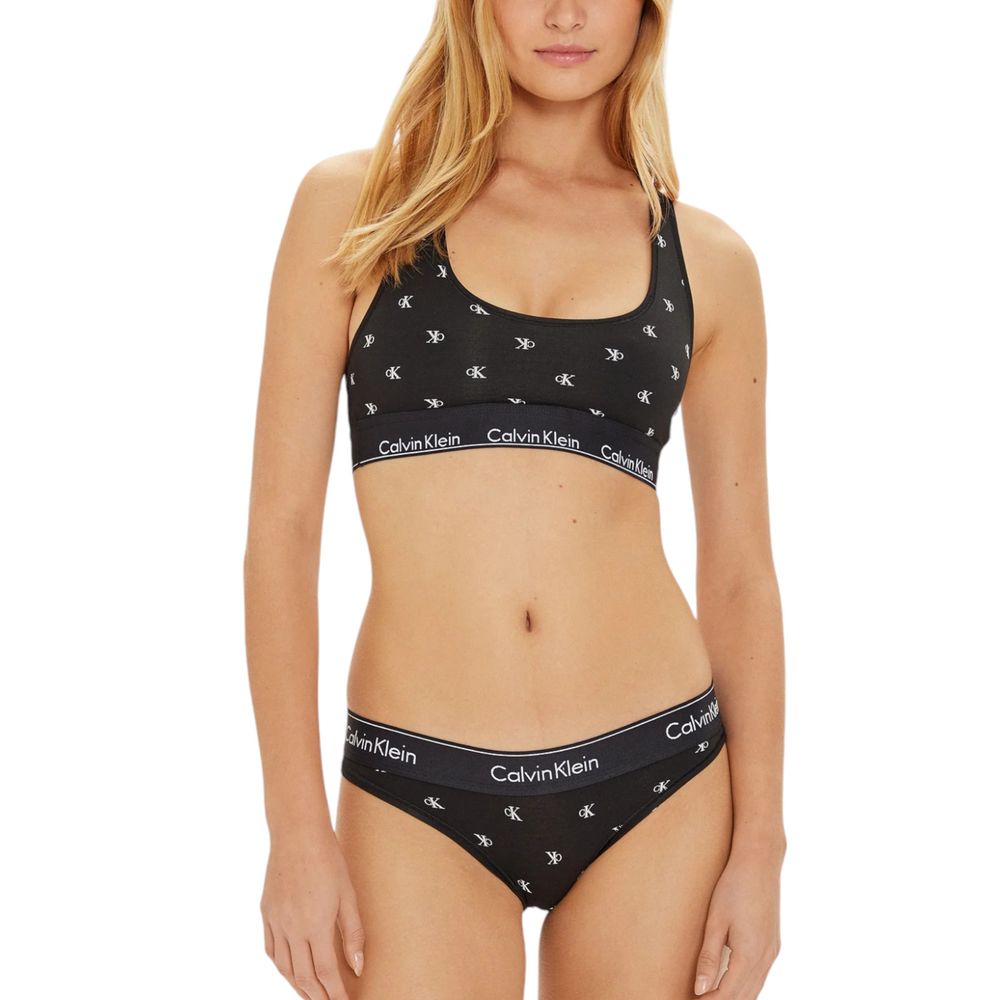 Black And White Cotton Bra