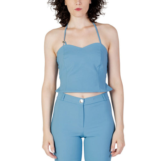 Turquoise Polyester Top