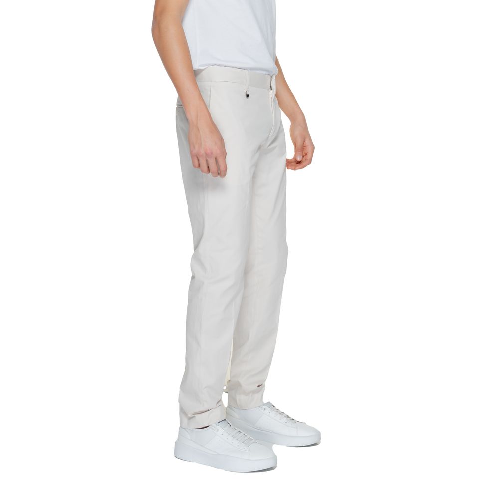Beige Cotton Dress Pants