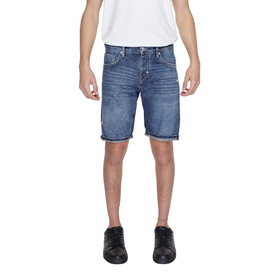 Blue Cotton Bermuda