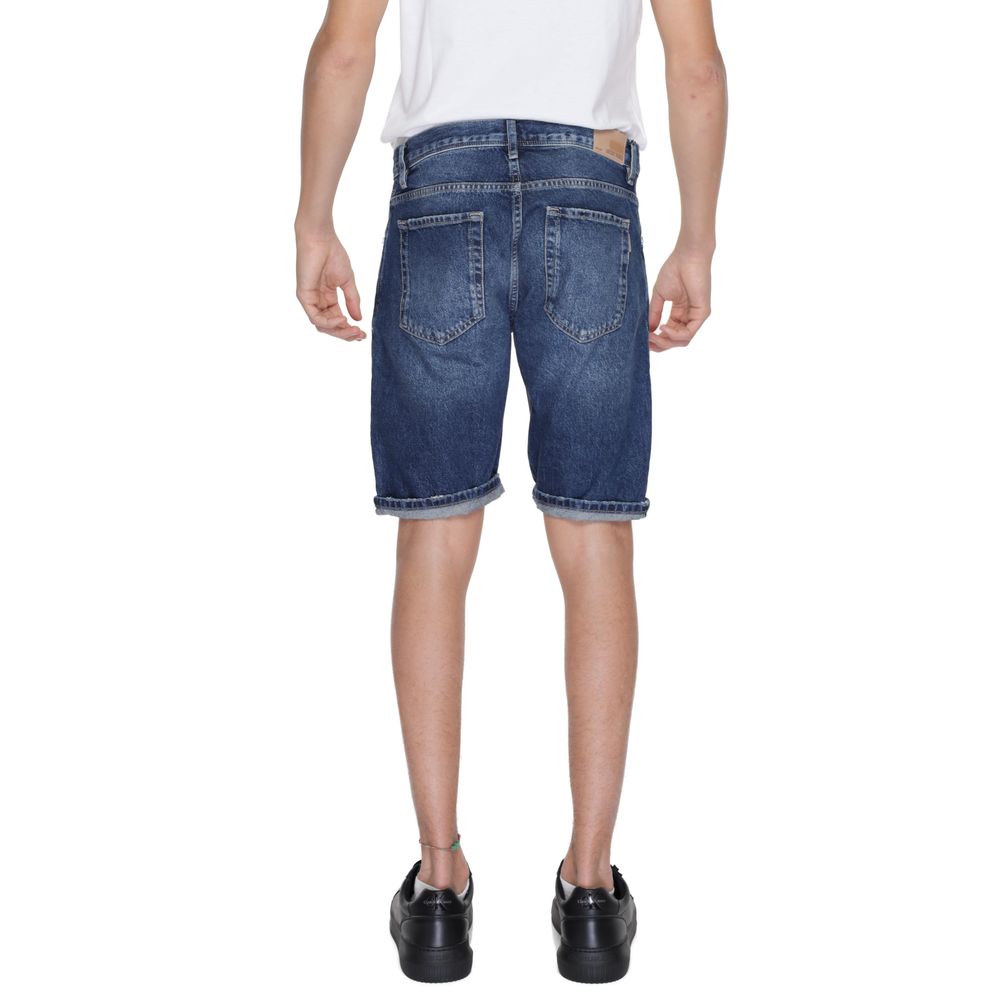 Blue Cotton Bermuda