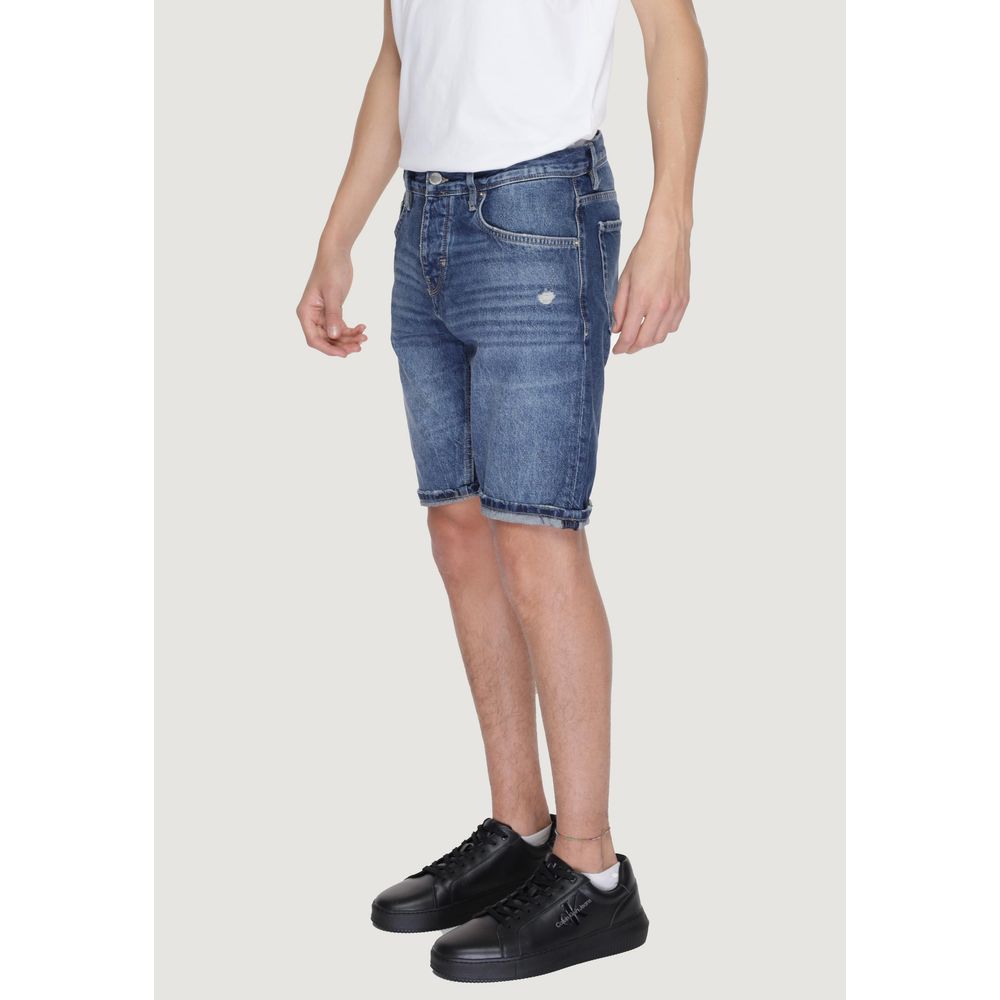 Blue Cotton Bermuda