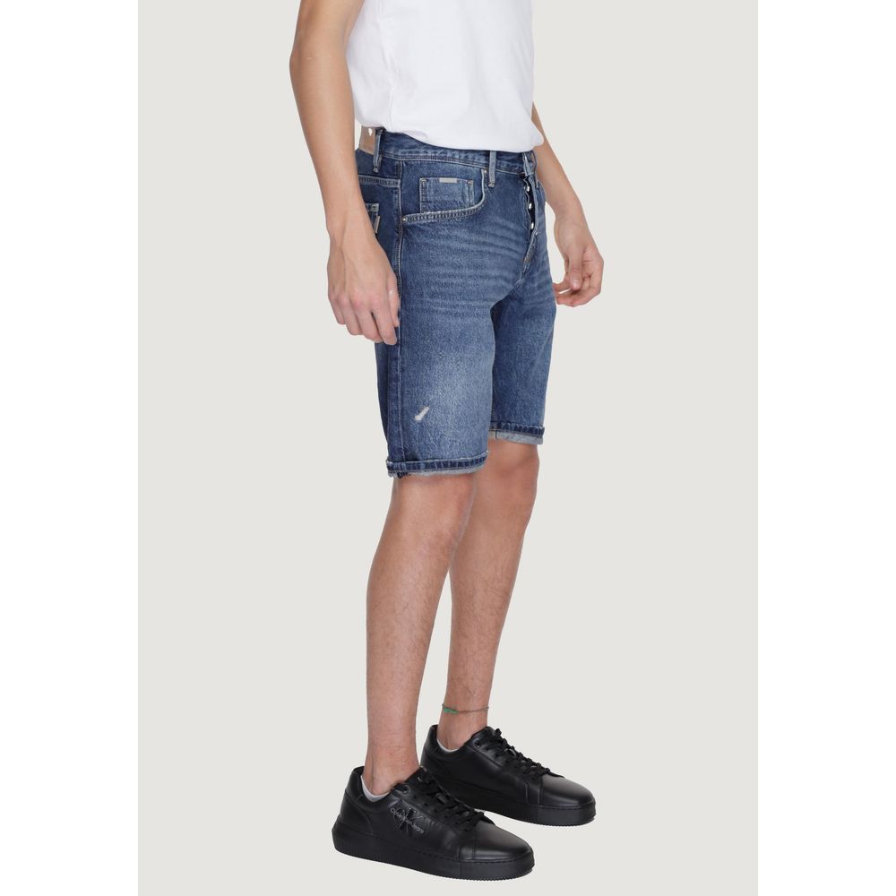 Blue Cotton Bermuda