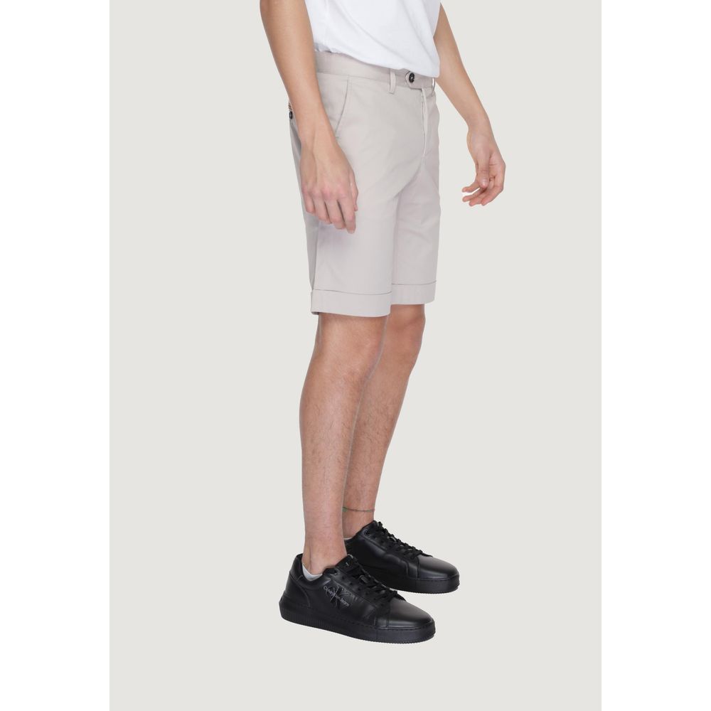 Beige Cotton Bermuda
