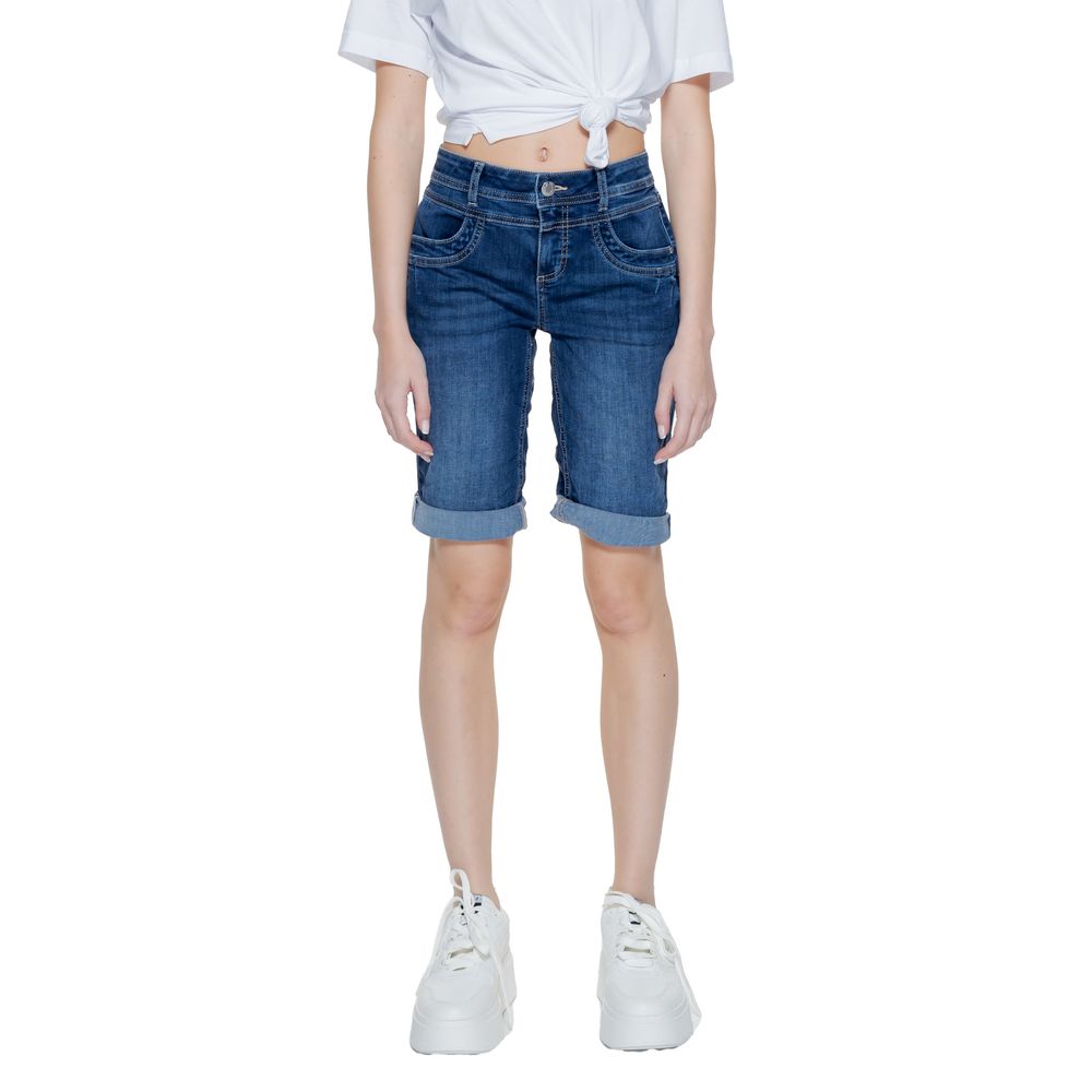 Blue Cotton Bermuda