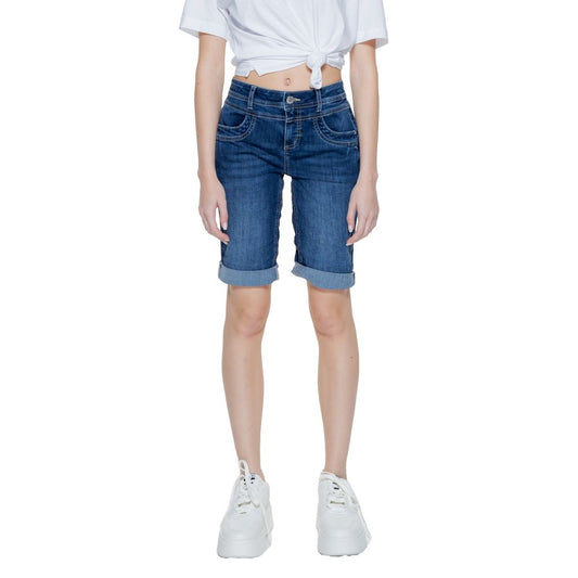 Blue Cotton Bermuda