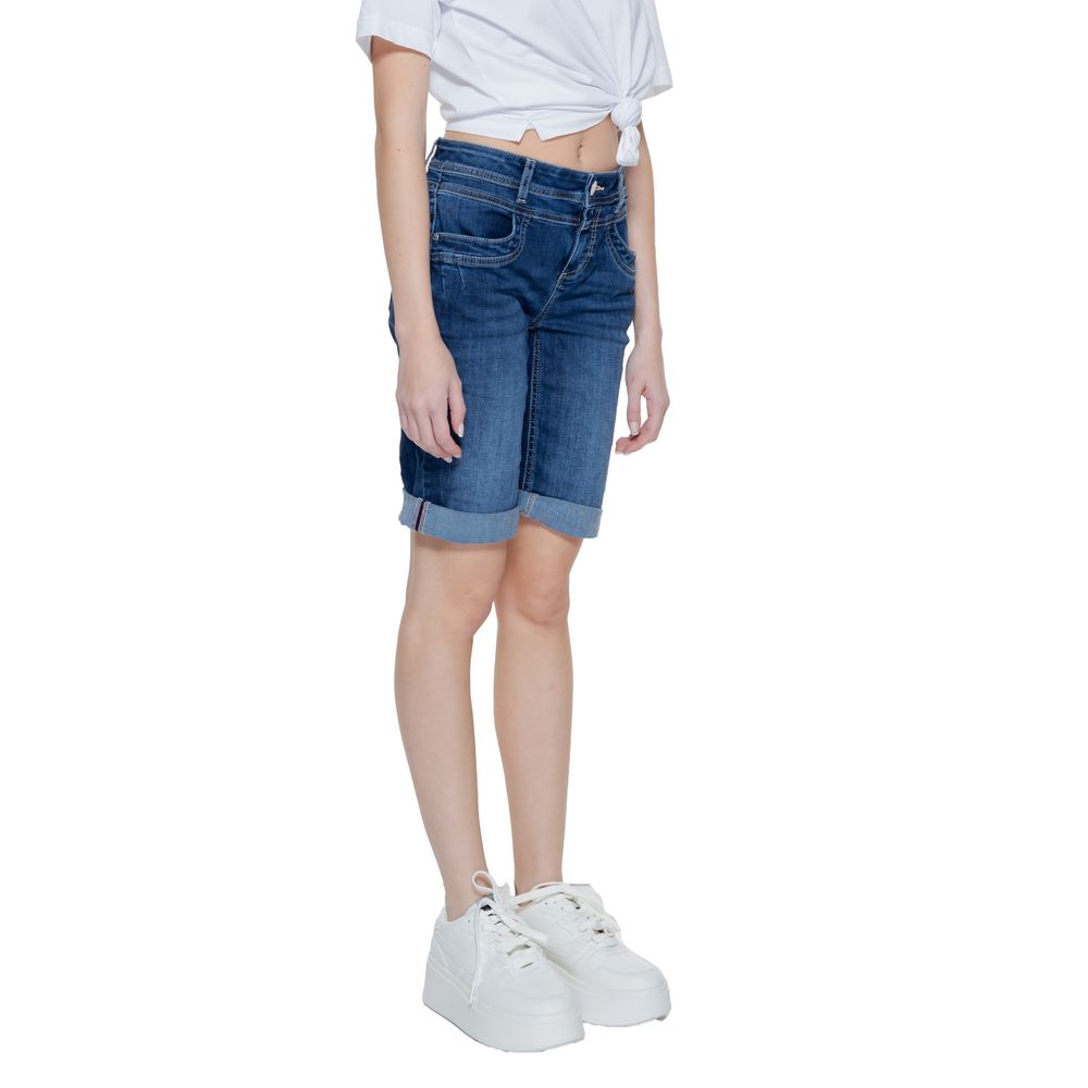 Blue Cotton Bermuda