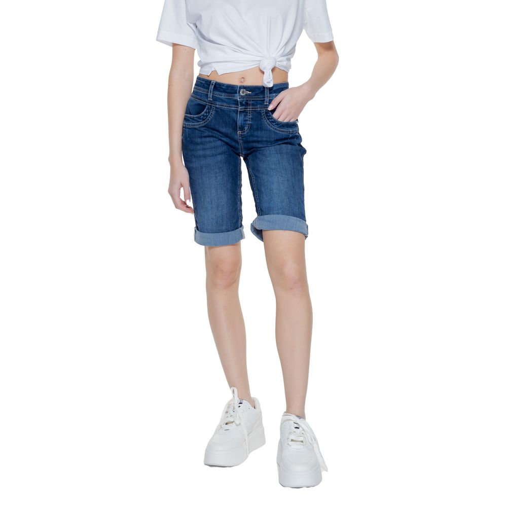 Blue Cotton Bermuda