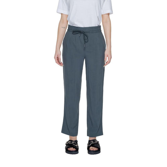 Green Viscose Casual Pants