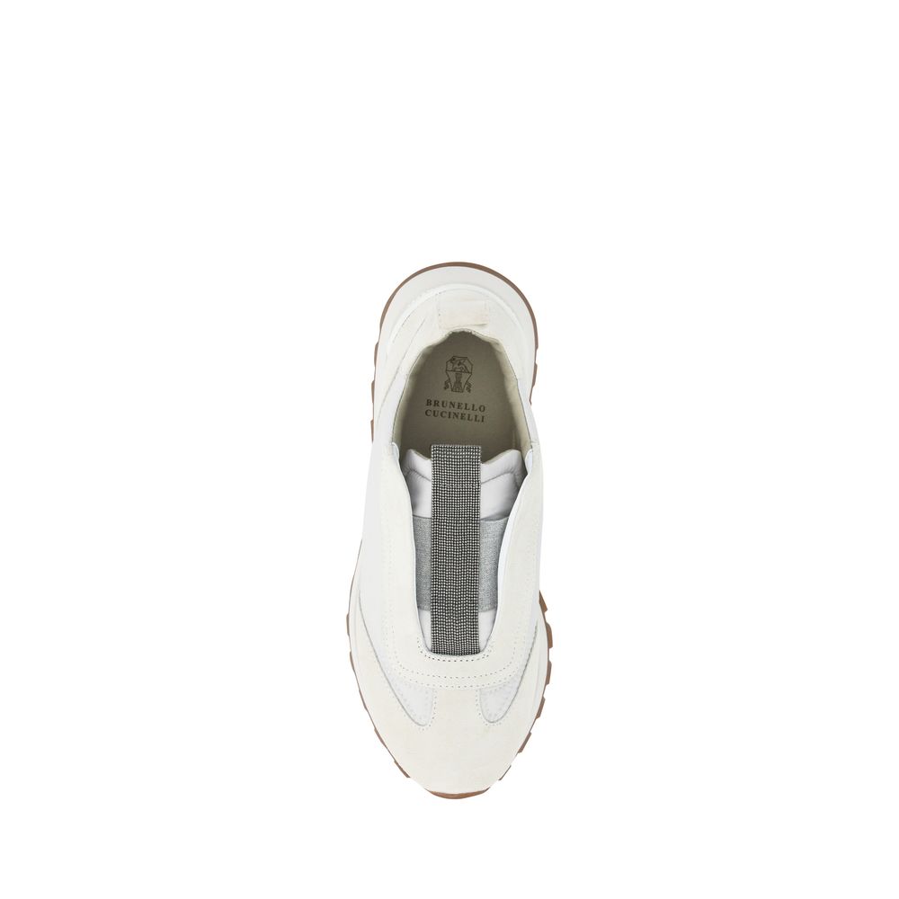 White Rubber Low Top Sneakers