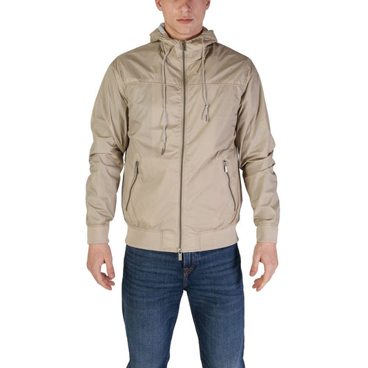 Beige Nylon Shell Jacket