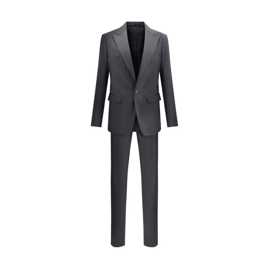 Black Wool Two-Piece Suit