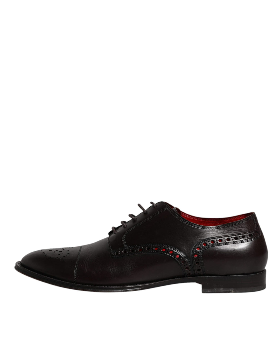 Black Calfskin Leather Derby Men Dress Shoes