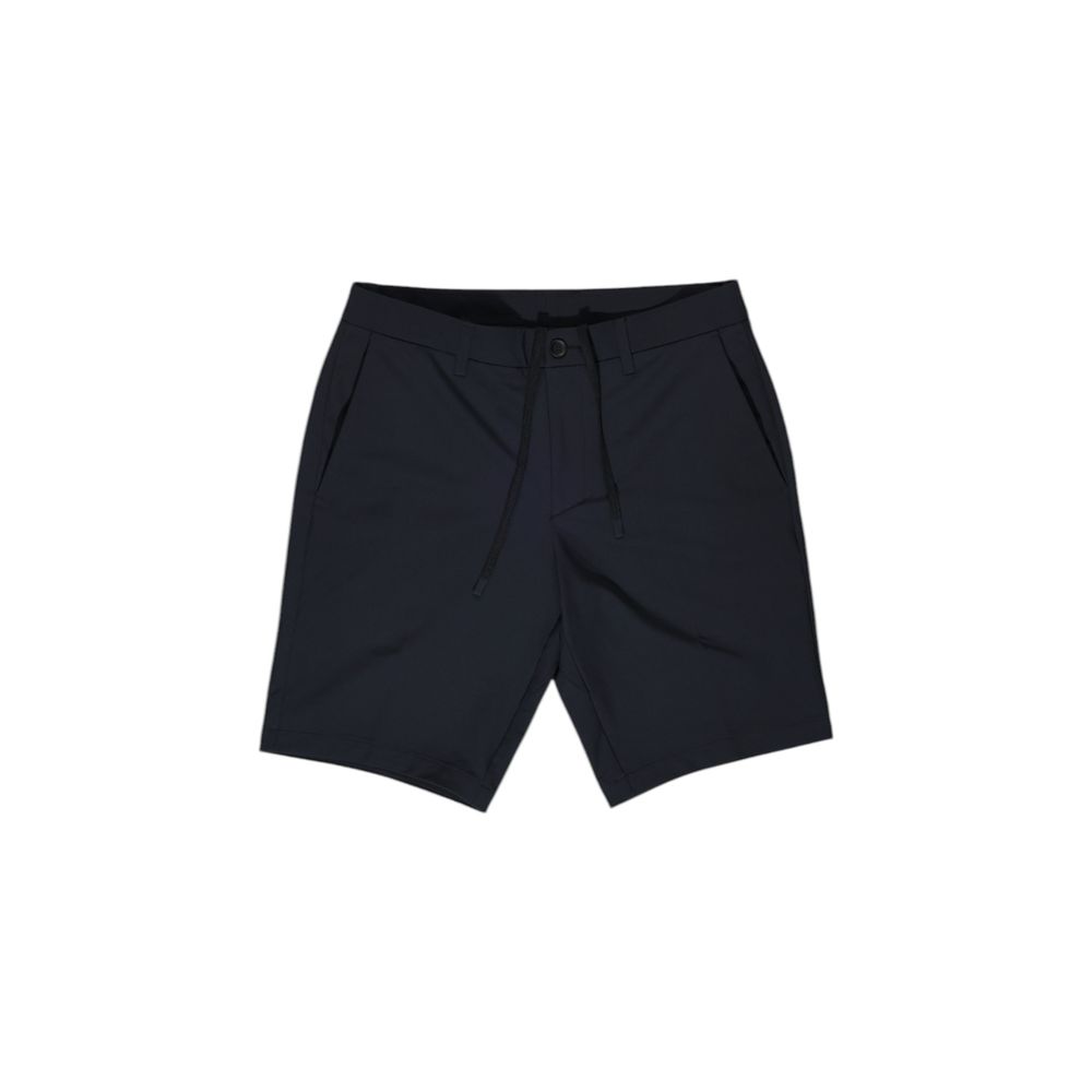 Blue Polyester Bermuda