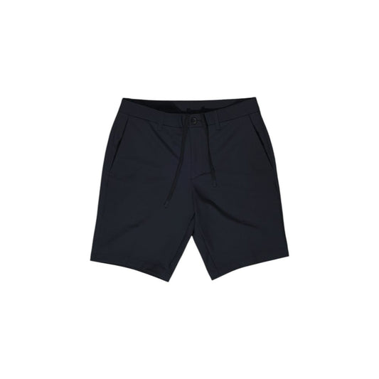 Blue Polyester Bermuda