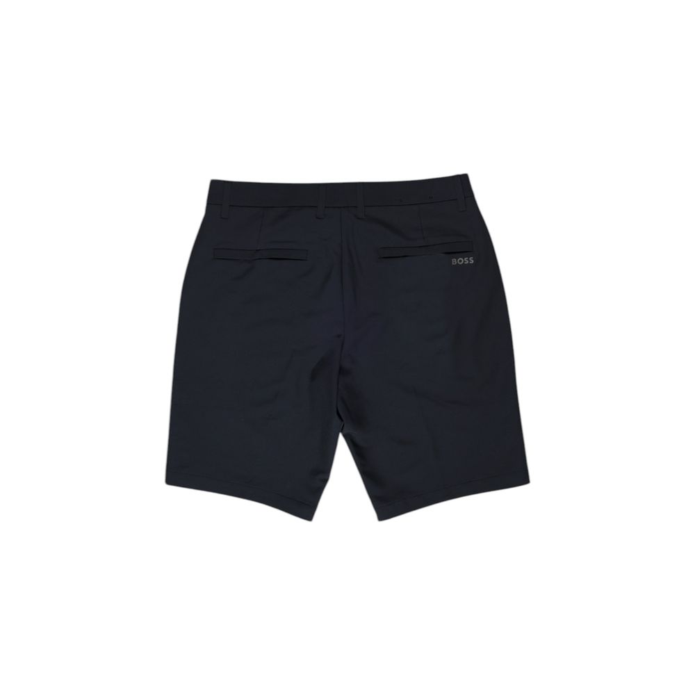 Blue Polyester Bermuda