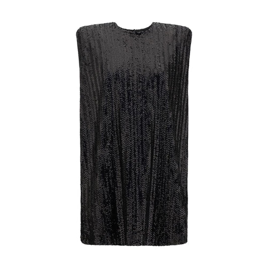 Black Polyester Cocktail Dress