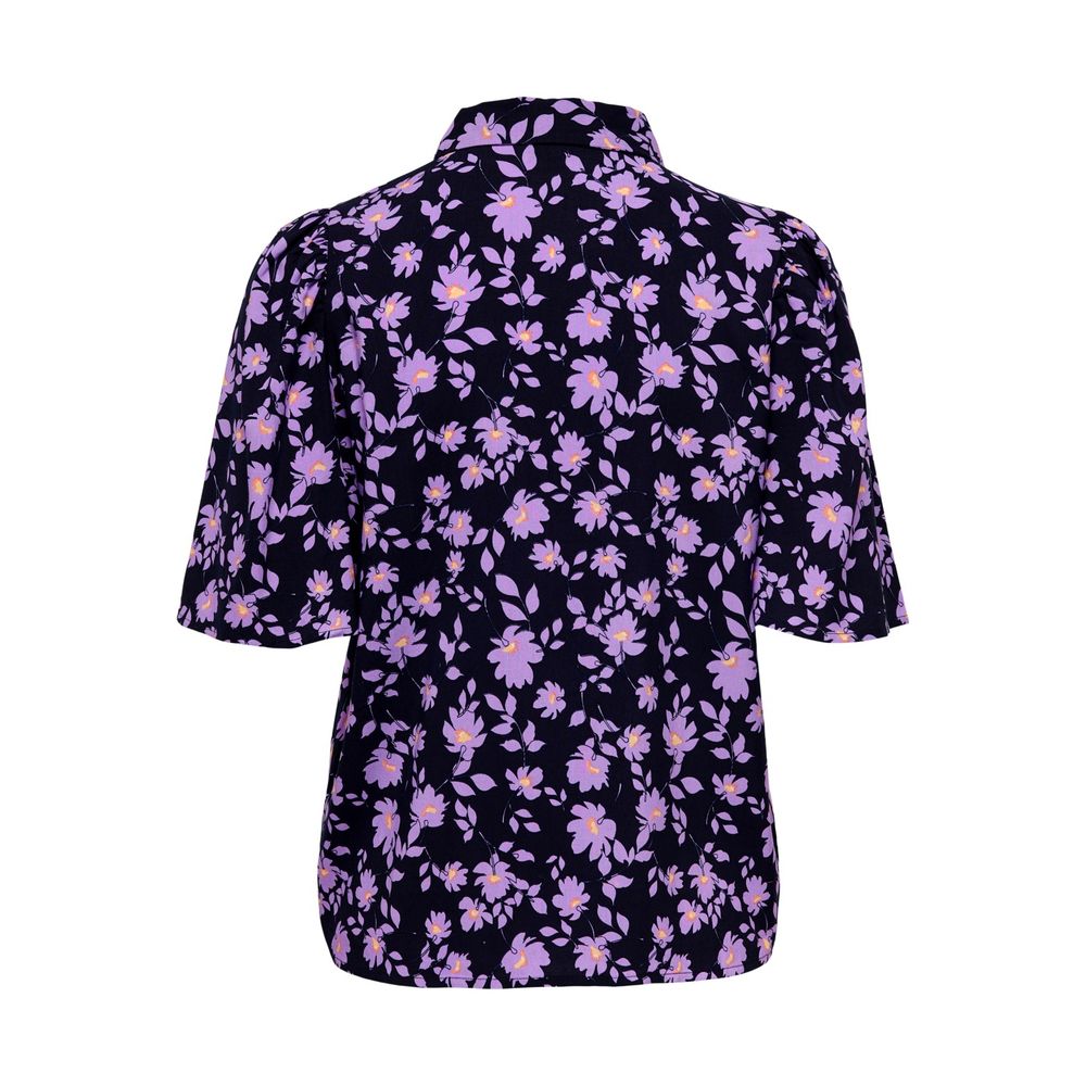 Purple Viscose Shortsleeve