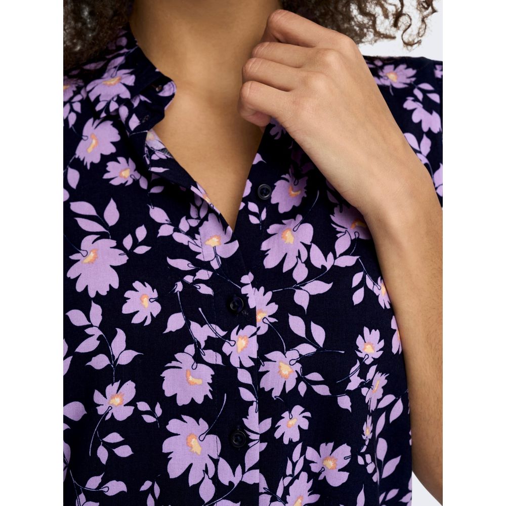 Purple Viscose Shortsleeve
