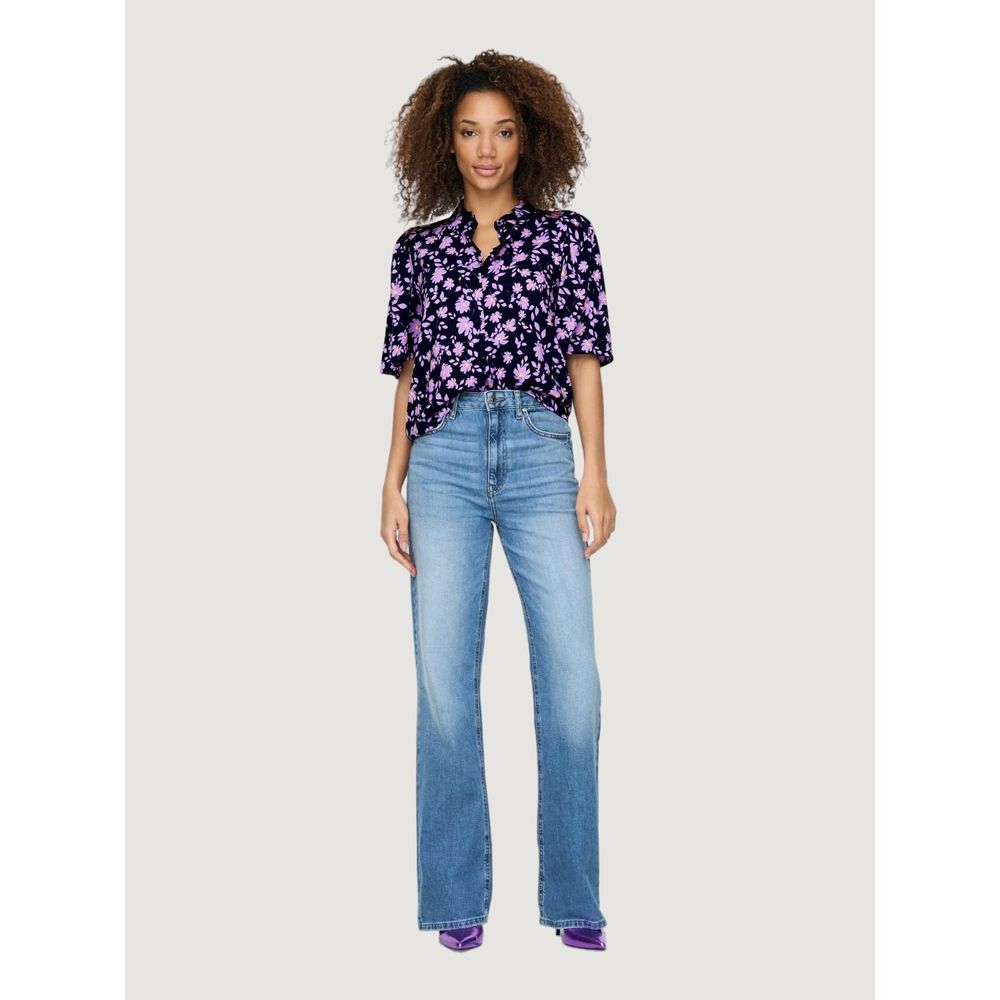 Purple Viscose Shortsleeve