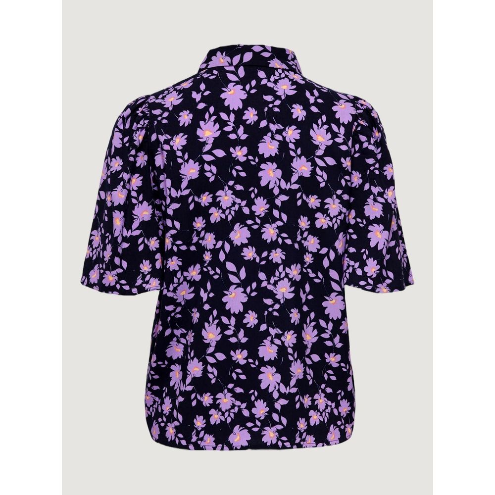 Purple Viscose Shortsleeve