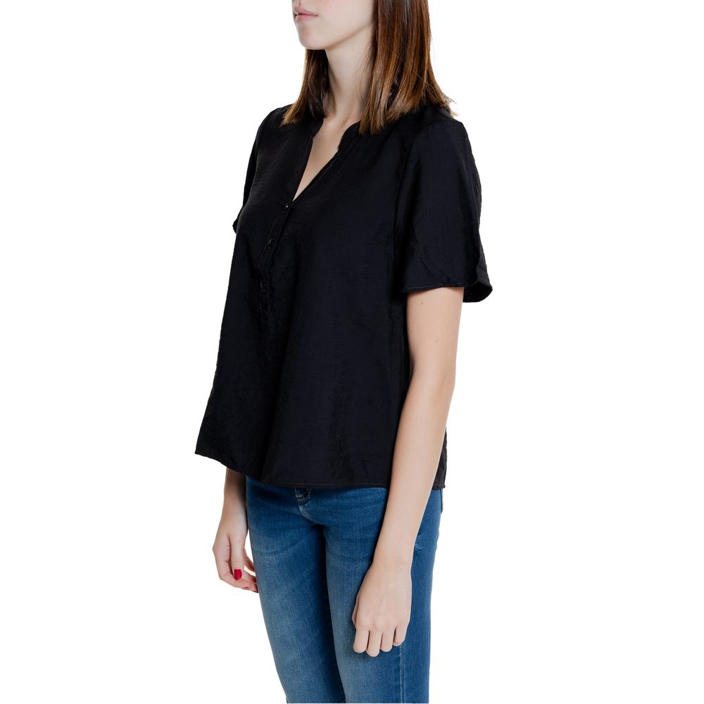 Black Viscose Shortsleeve