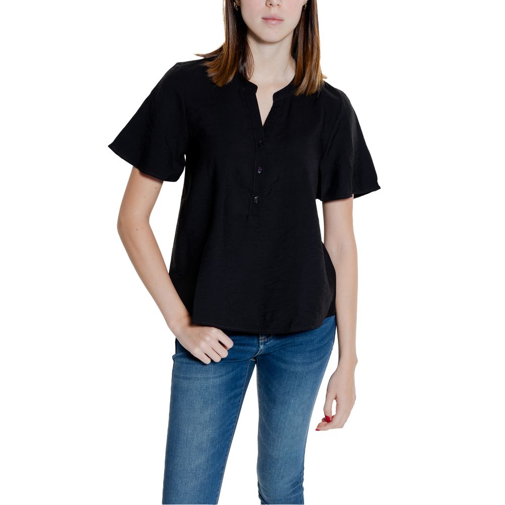 Black Viscose Shortsleeve