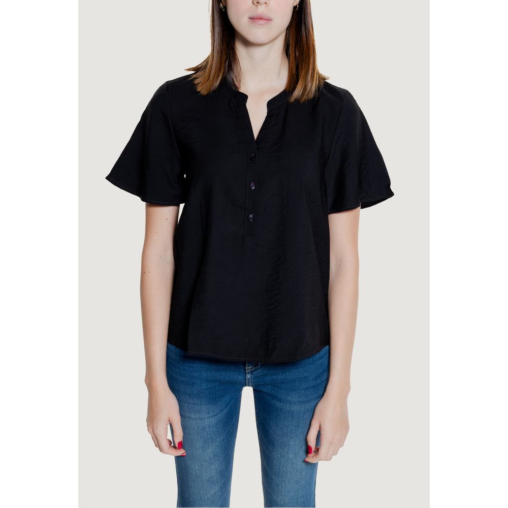 Black Viscose Shortsleeve