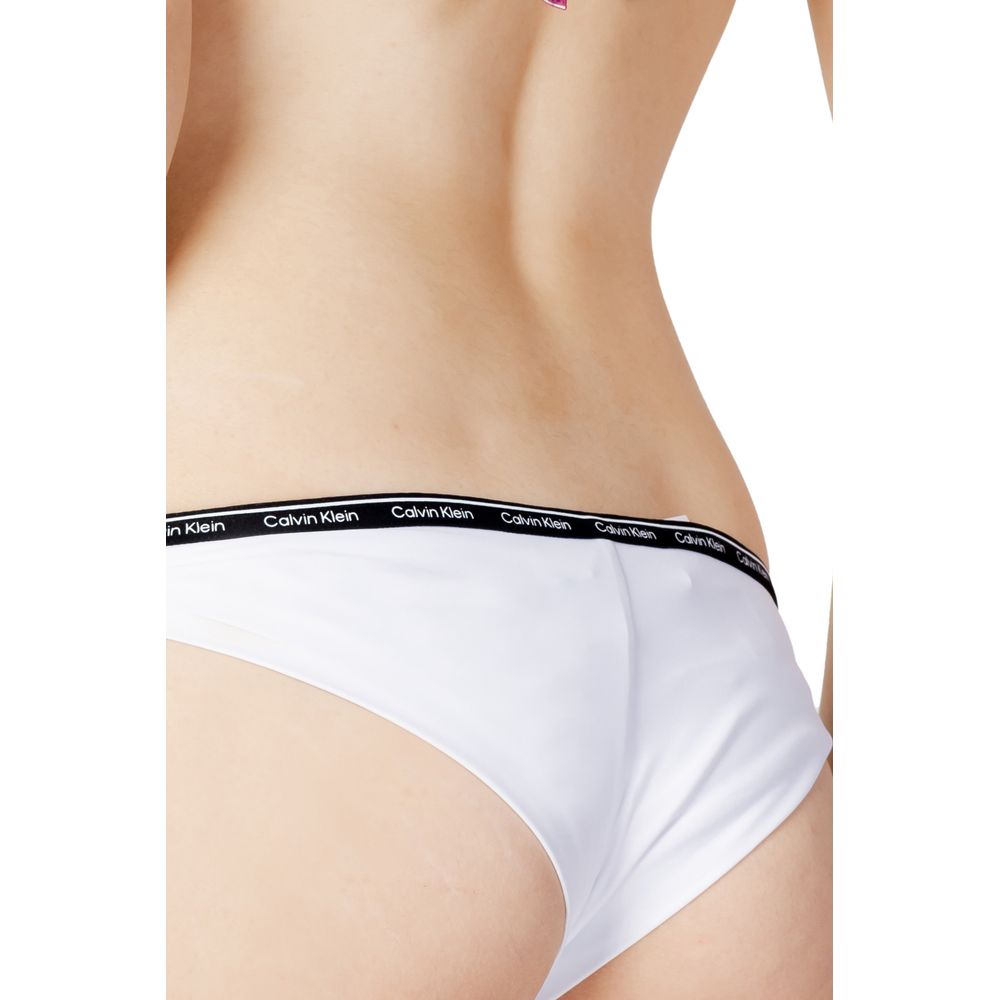 White Polyester Swim Brief