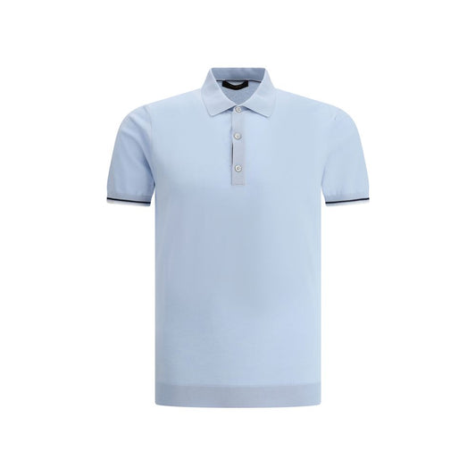 Light Blue Cotton Polo Shirt