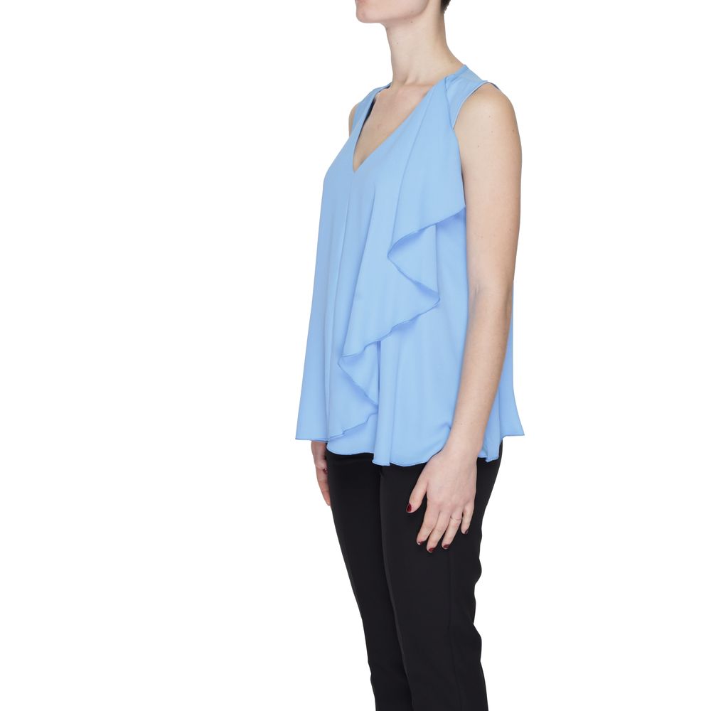 Blue Polyester Blouse