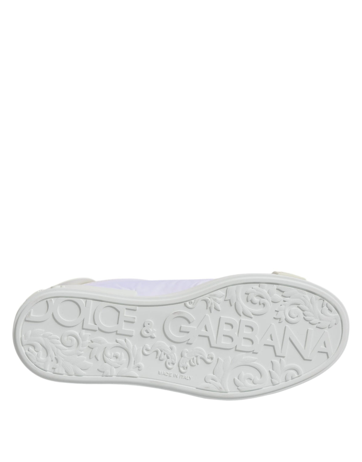 White Nylon Leather Low Top Sneakers Shoes