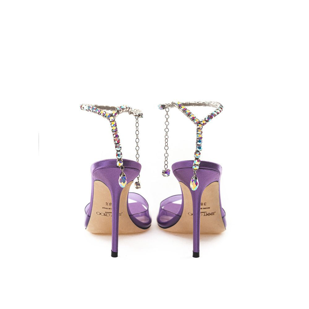 Purple Satin Sandal