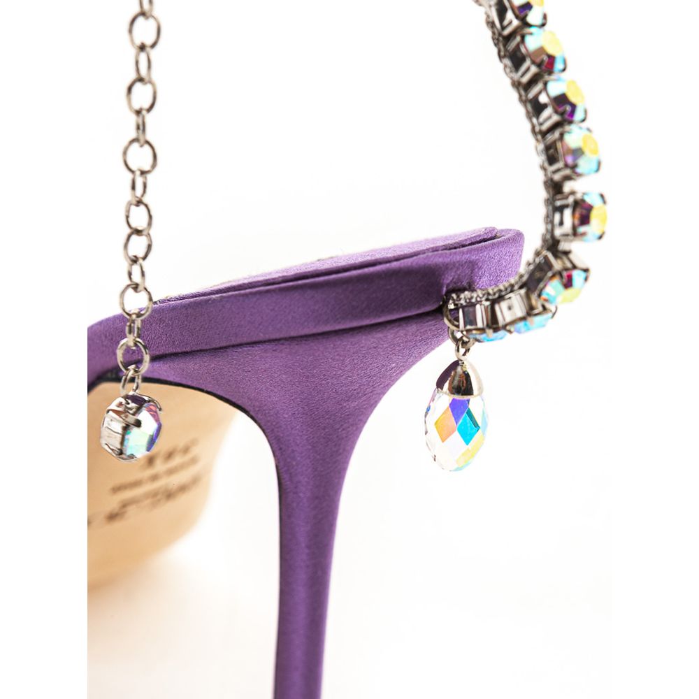 Purple Satin Sandal