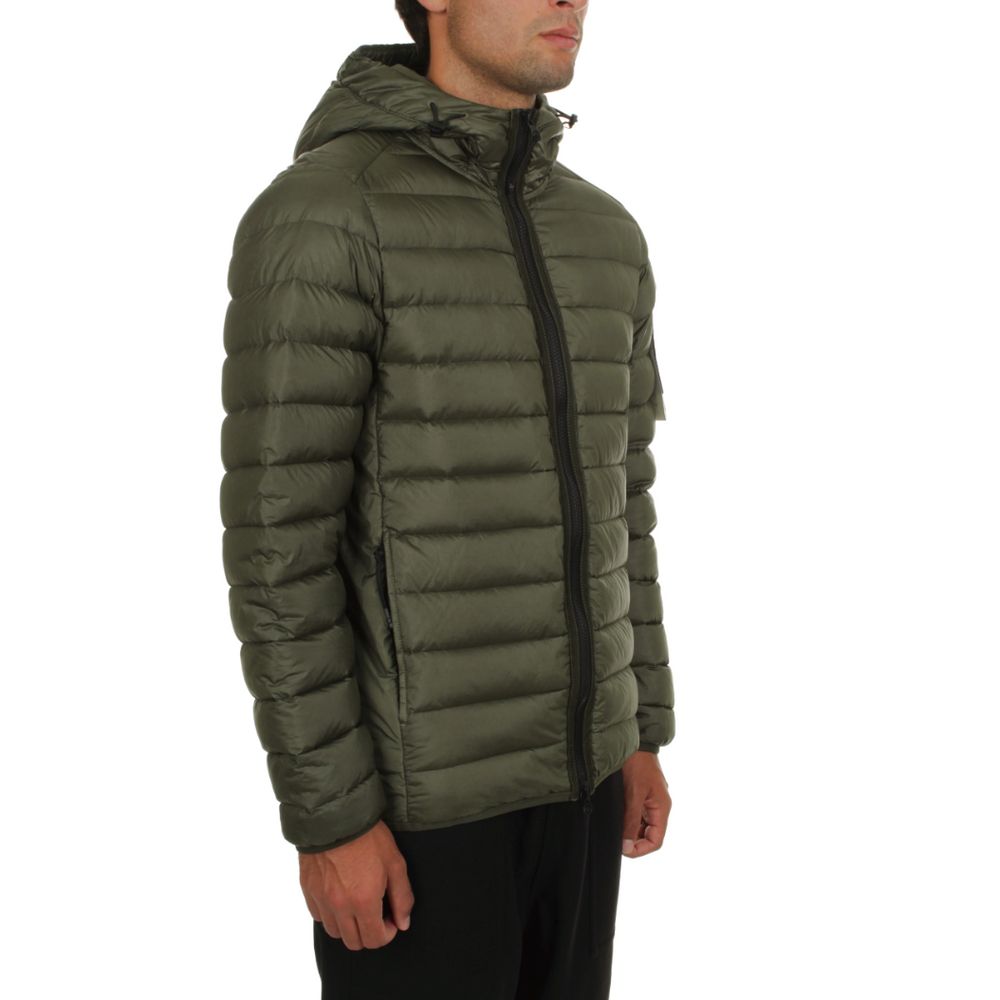 Green Nylon Men Jacket