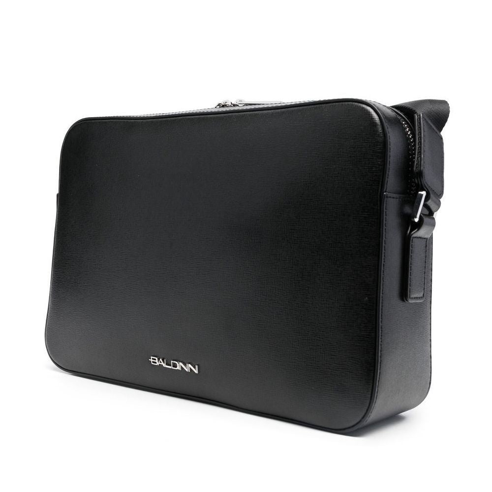 Black Calfskin Shoulder Bag