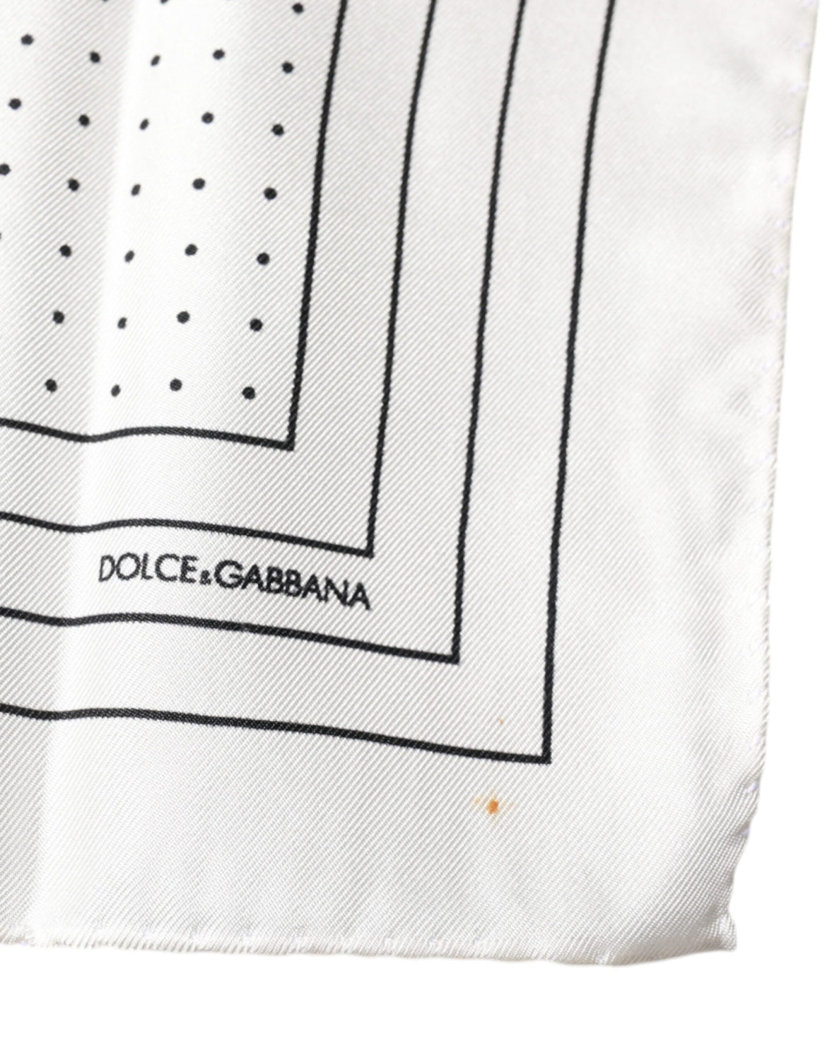 White Polka Dots Square Handkerchief Scarf