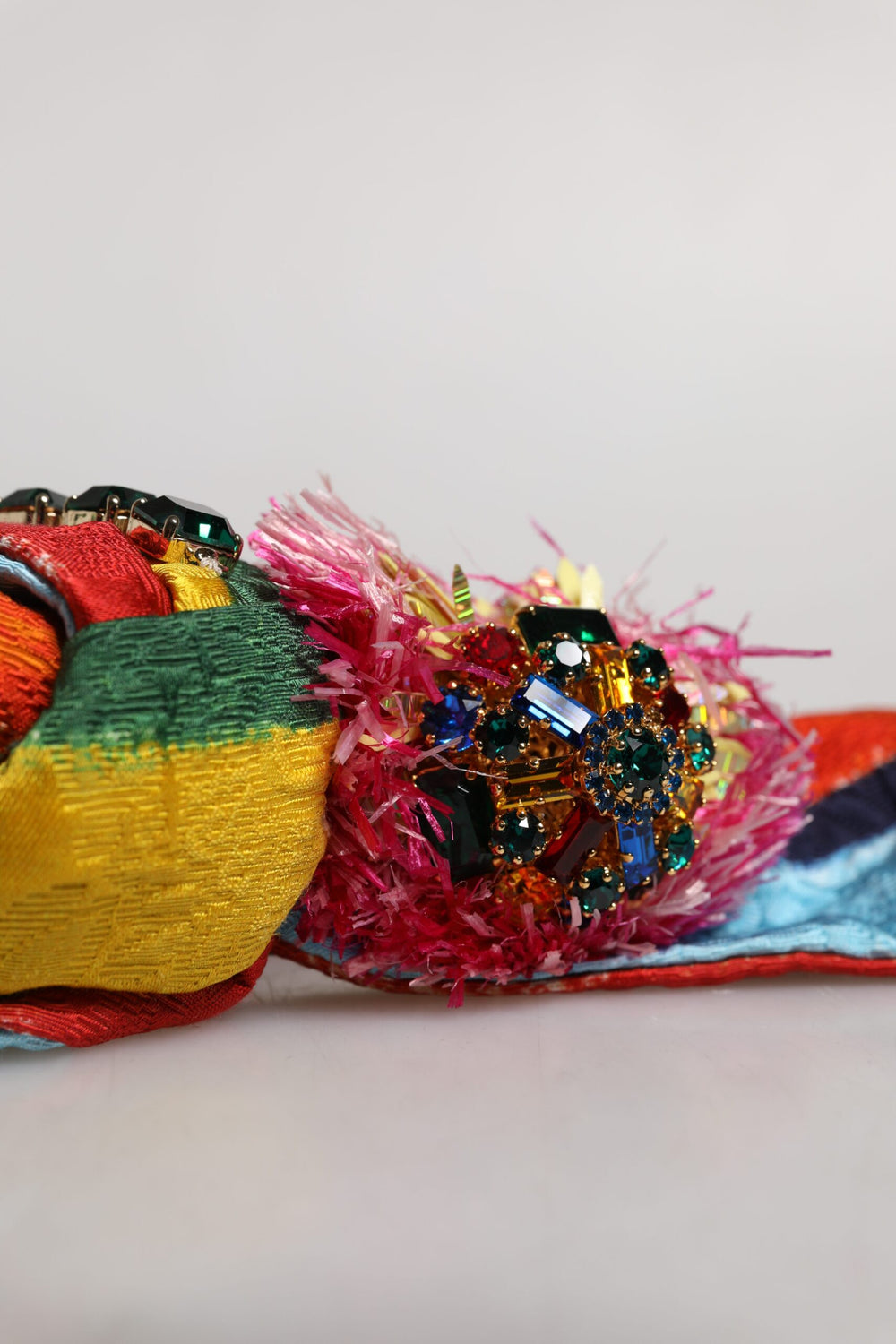Multicolor Floral Crystal Embellished Diadem Headband