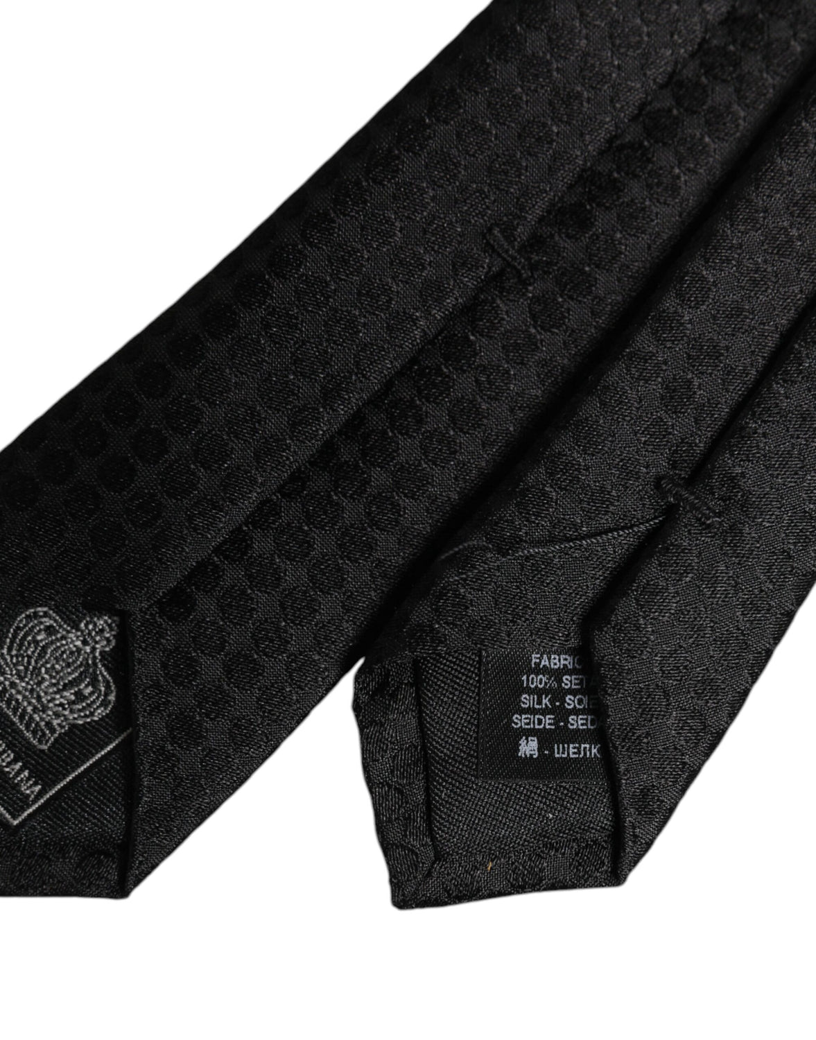 Black Circles Silk Adjustable Necktie Tie