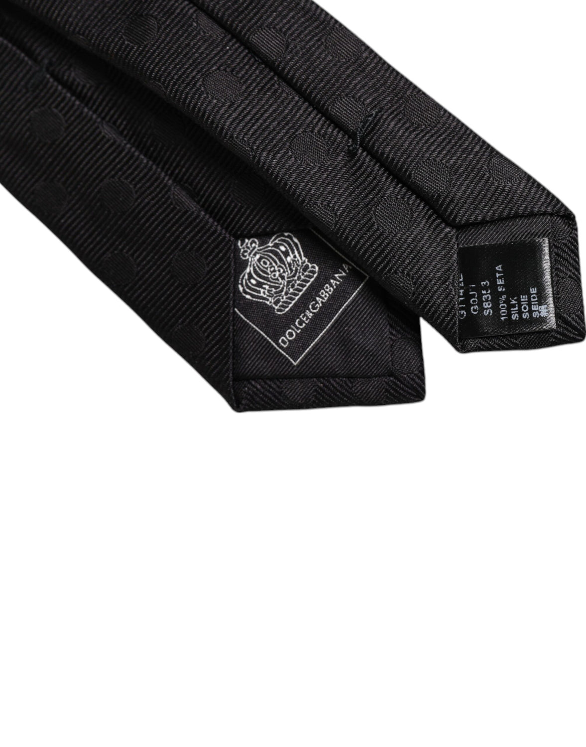 Black Circles Silk Adjustable Necktie Tie