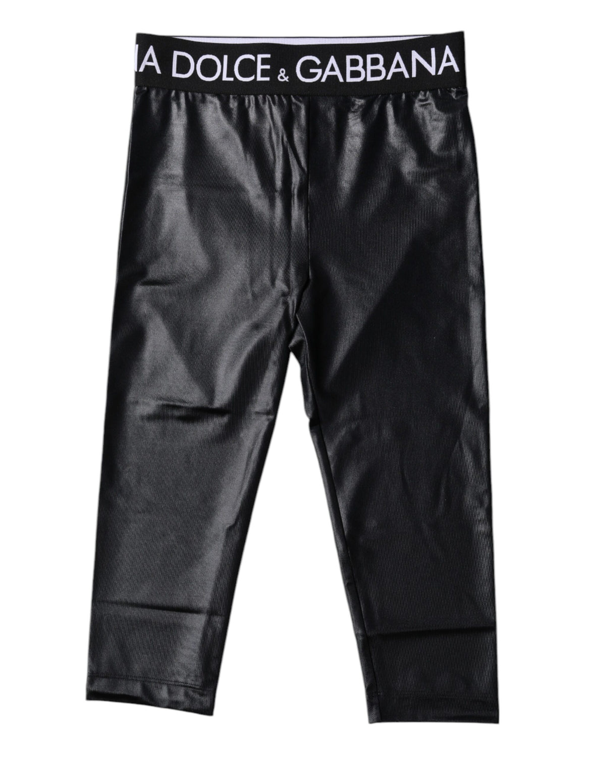 Black Logo Nylon Cropped Tights Pants Underwear