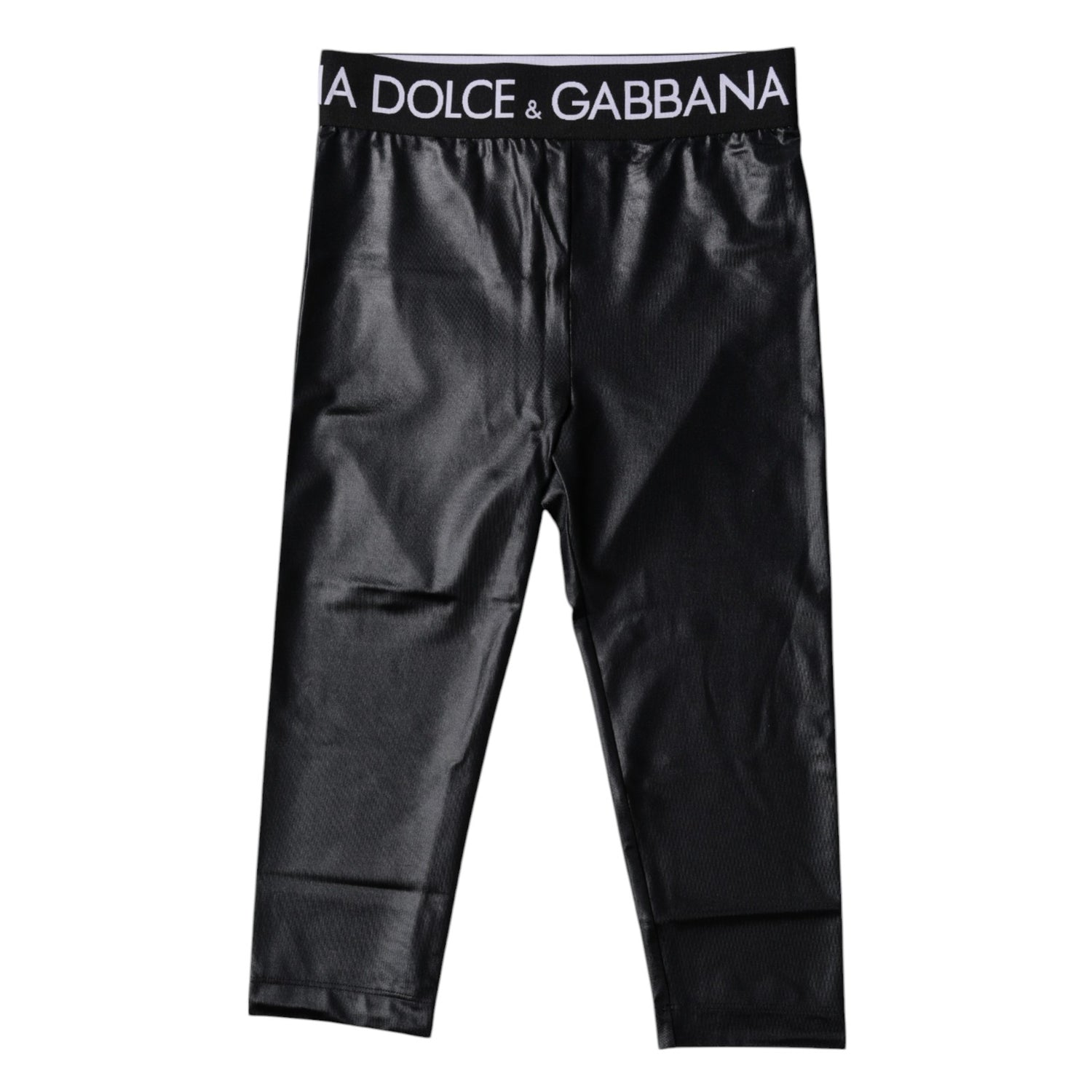 Black Logo Nylon Cropped Tights Pants Underwear