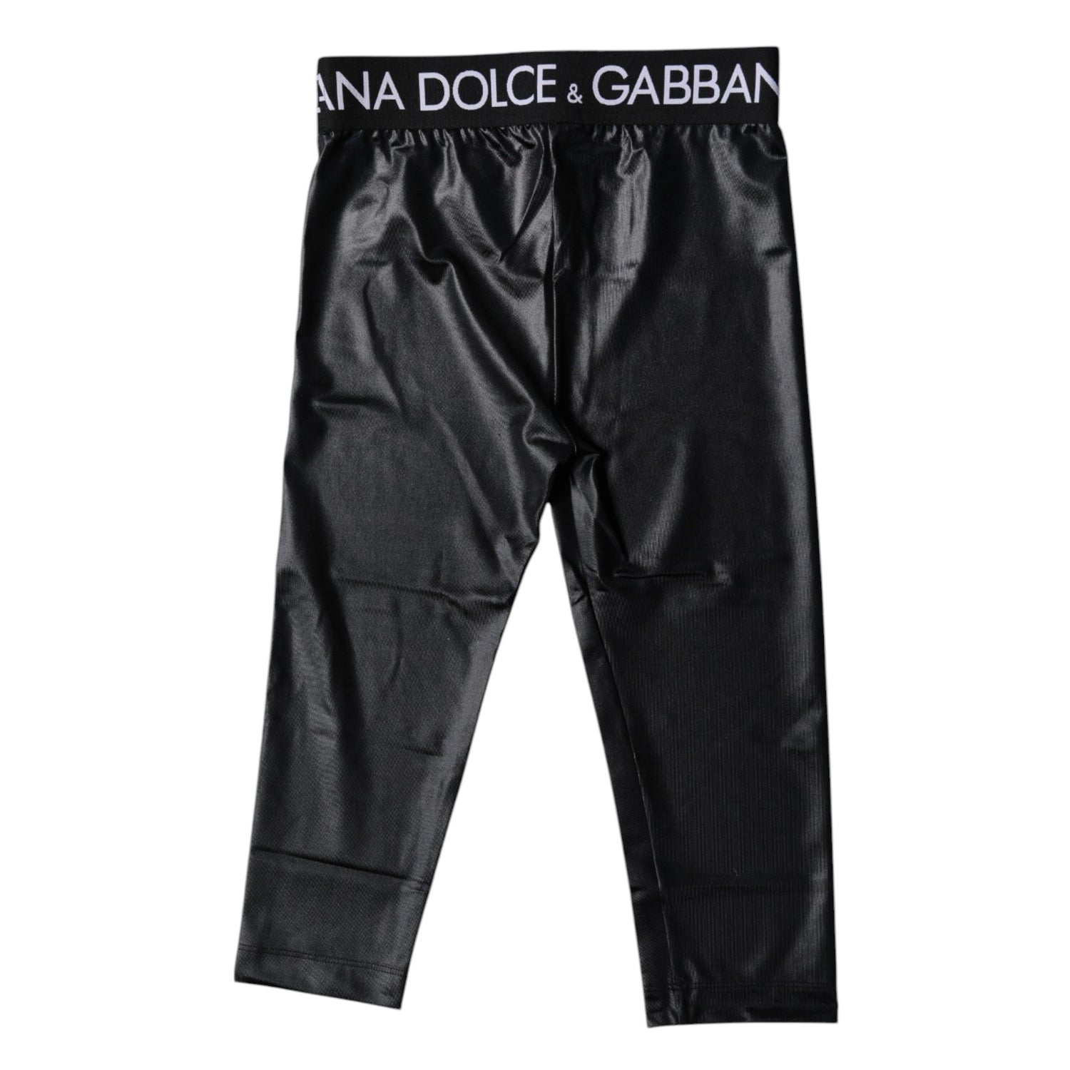 Black Logo Nylon Cropped Tights Pants Underwear