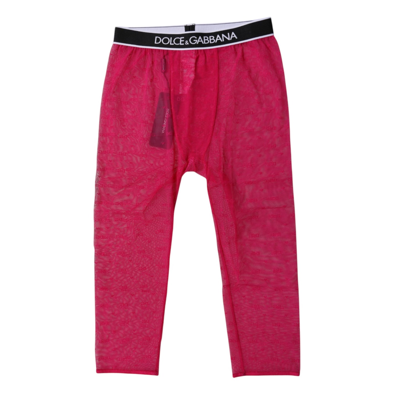 Fuchsia DG Logo Nylon Cropped Tights Underwear