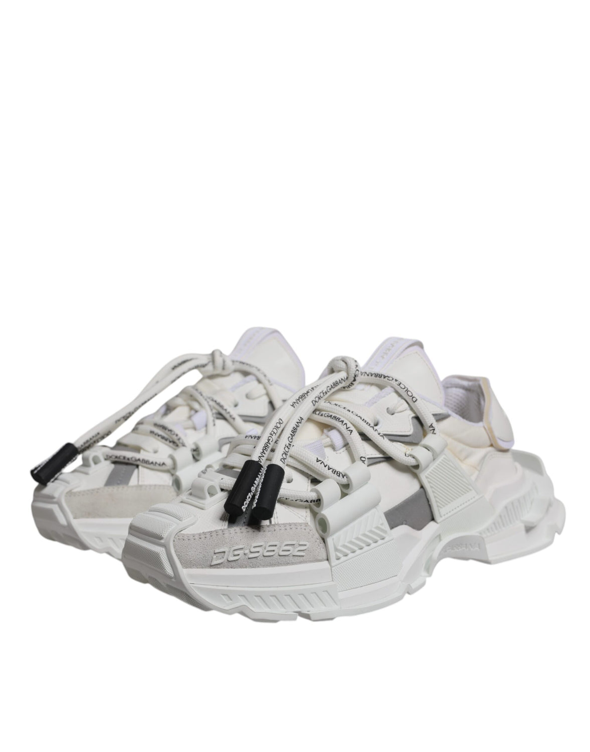 White Nylon Low Top Space Men Sneakers Shoes